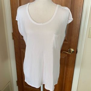 GAP boyfriend style white/gray Tee. Super soft! M